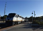 Amtrak California F59PHI locomotives # 2014 and 2004 push Train # 710 out of Martinez Station